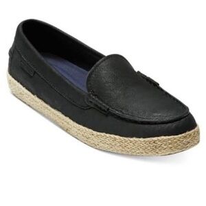 Cole Haan Nantucket Espadrille Loafers Black Size 8.5